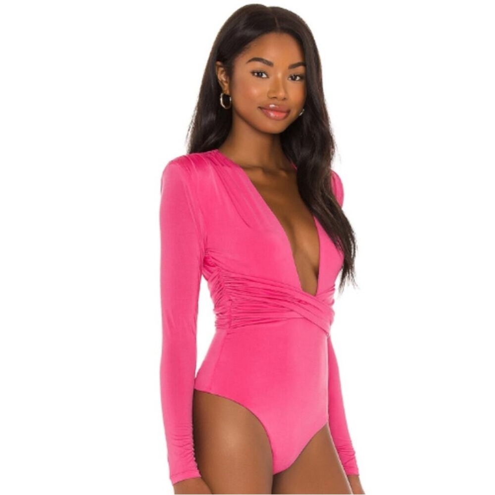 Lovers + Friends Anya Bodysuit in Hot Pink Women’s Medium - Picture 7 of 7